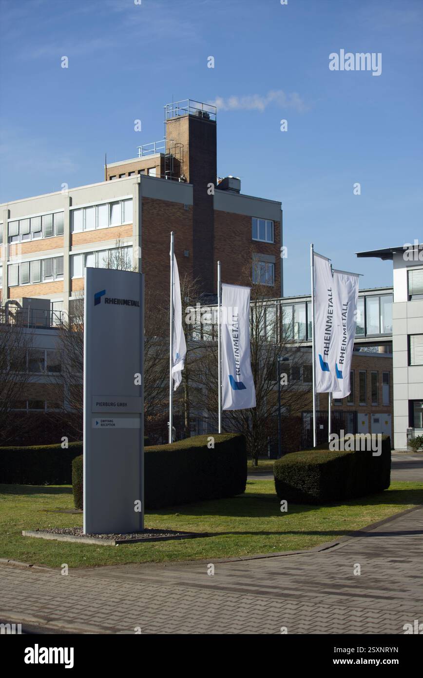 Rheinmetall Pierburg in Neuss. Es wird erwägt, Munition für den Krieg in der Ukraine hier hergestellt. Stockfoto