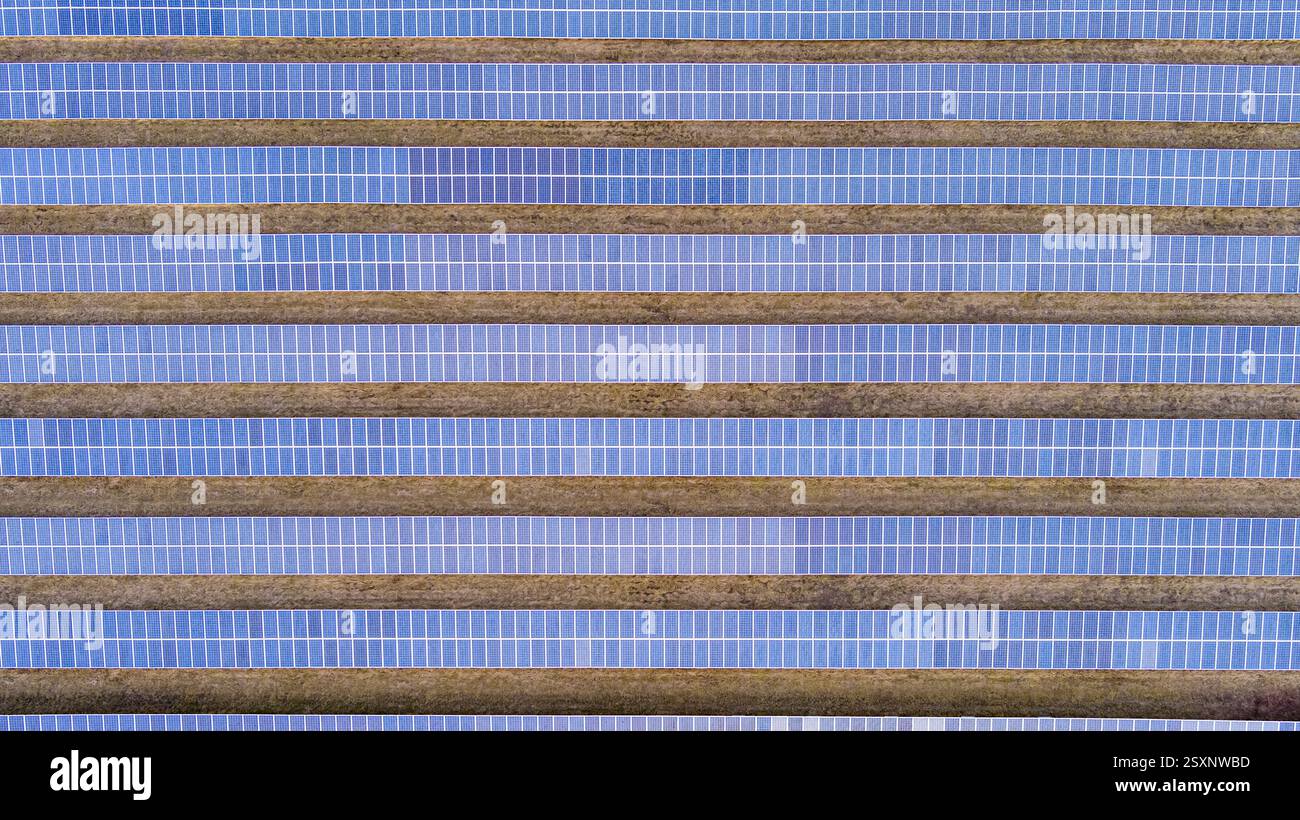 Luftaufnahme des Solarparks, Pennsylvania, USA Stockfoto