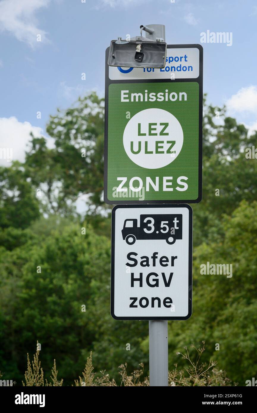 ULEZ-Zone in London Stockfoto