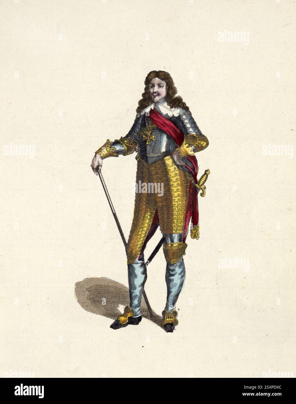 Historische Kleidung, Mode im Laufe der Zeit, Ludwig XIII., Ludwig XIII. (27. September 1601 bis 14. Mai 1643) war König von Frankreich und Navarra von 1610 bis 1643, digital restaurierte Reproduktion eines Originals aus dem 18./19. Jahrhundert, exaktes Datum nicht bekannt, historische Kleidung, Mode im Laufe der Zeit, Ludwig XIII. (27. September 1601–14). Mai 1643) war von 1610 bis 1643 König von Frankreich und Navarra, digital restaurierte Reproduktion einer Vorlage aus dem 18./19. Jahrhundert, genaues Datum nicht bekannt Stockfoto