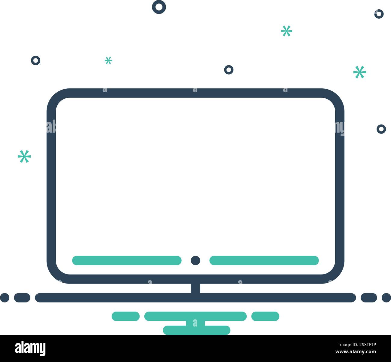Symbol für Monitor, visuelle Anzeige Stock Vektor