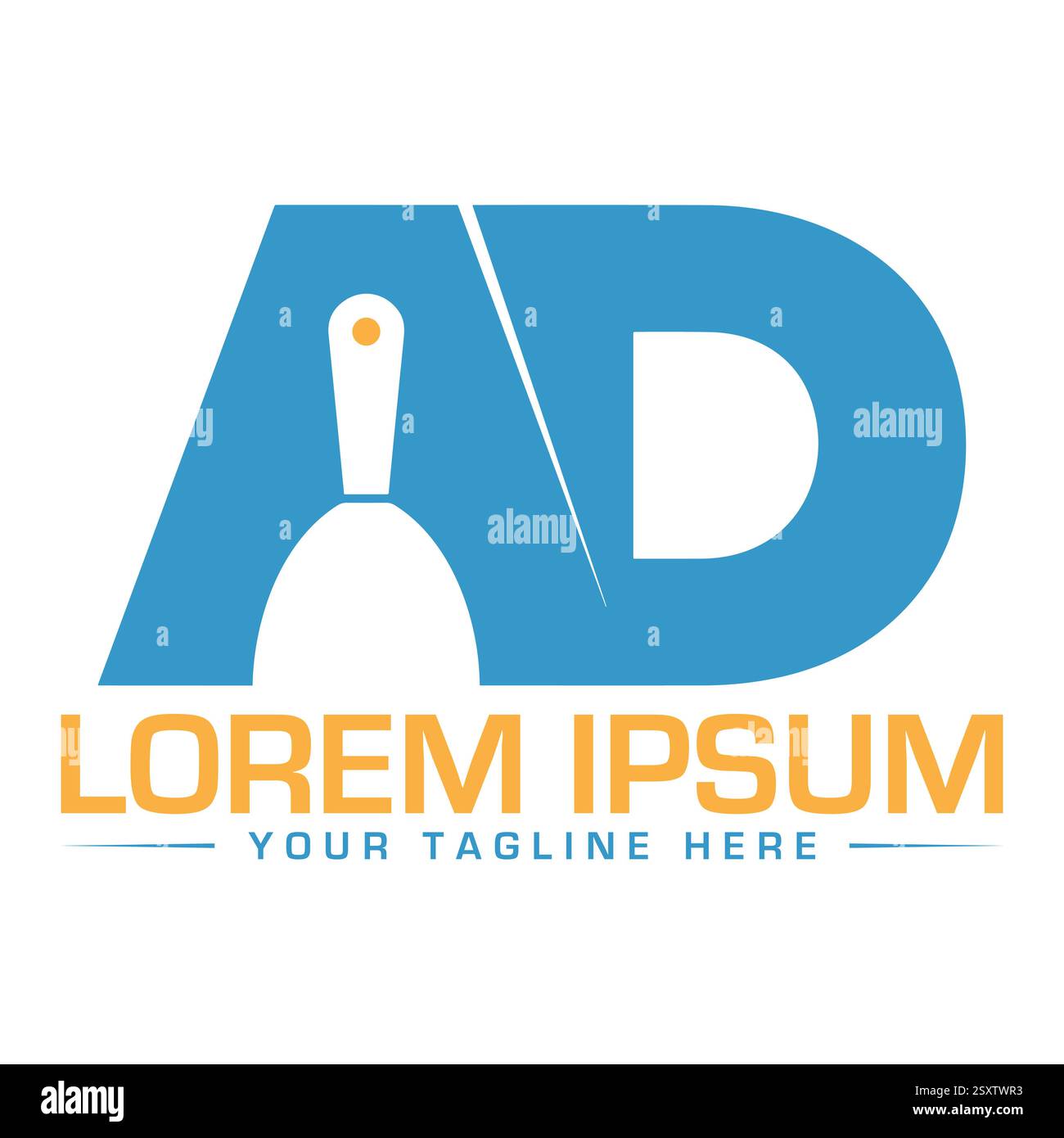 Logo-Design mit WERBEBUCHSTABEN Stock Vektor