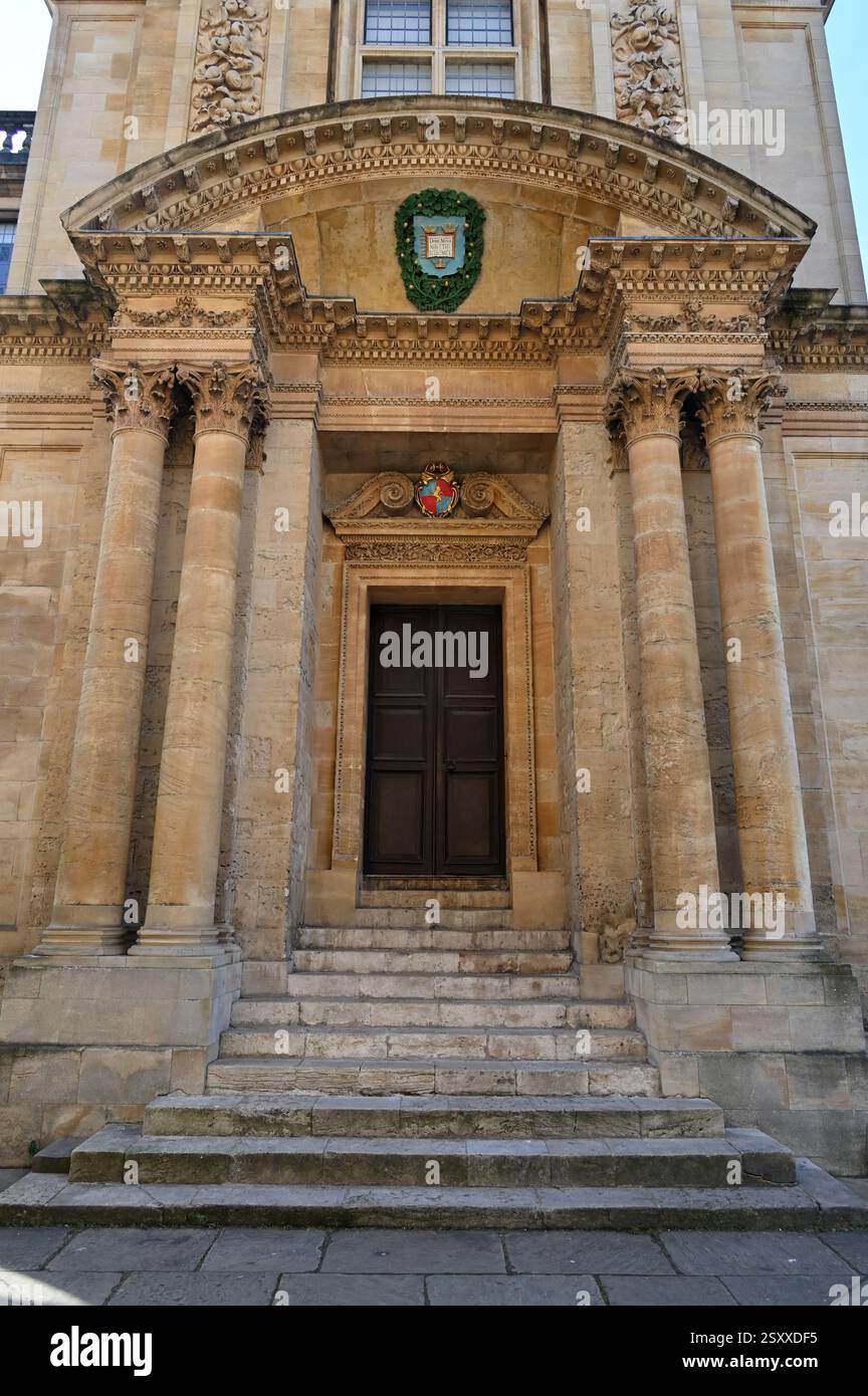 Tür, Sheldonian Theatre, Oxford Stockfoto