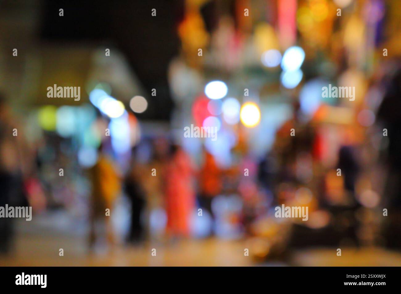 Altstadt von Jerusalem - unscharfer Blick bei Nacht. Jerusalem, Israel. Stockfoto