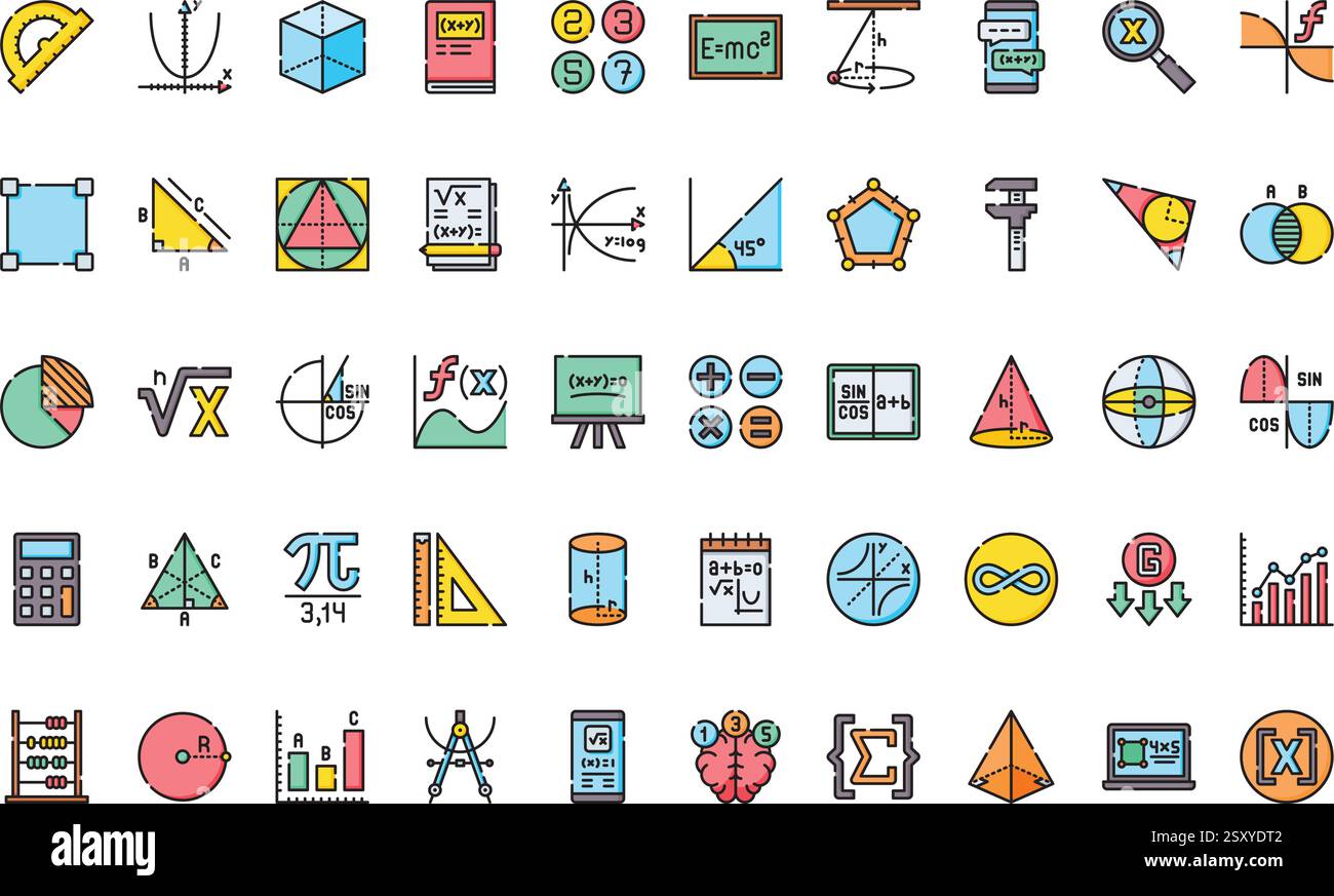 Hochwertige Sammlung von Vektorsymbolen mit editierbarer Kontur. Ideal für professionelle und kreative Projekte. Stock Vektor