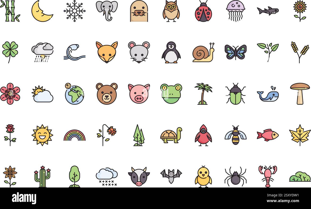 Hochwertige Sammlung von Vektorsymbolen mit editierbarer Kontur. Ideal für professionelle und kreative Projekte. Stock Vektor