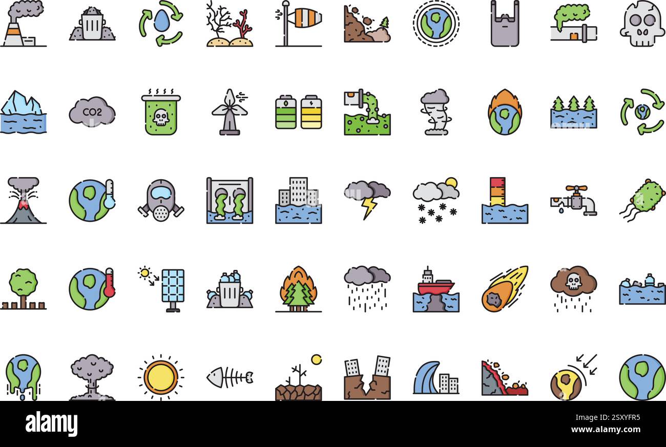 Hochwertige Sammlung von Vektorsymbolen mit editierbarer Kontur. Ideal für professionelle und kreative Projekte. Stock Vektor