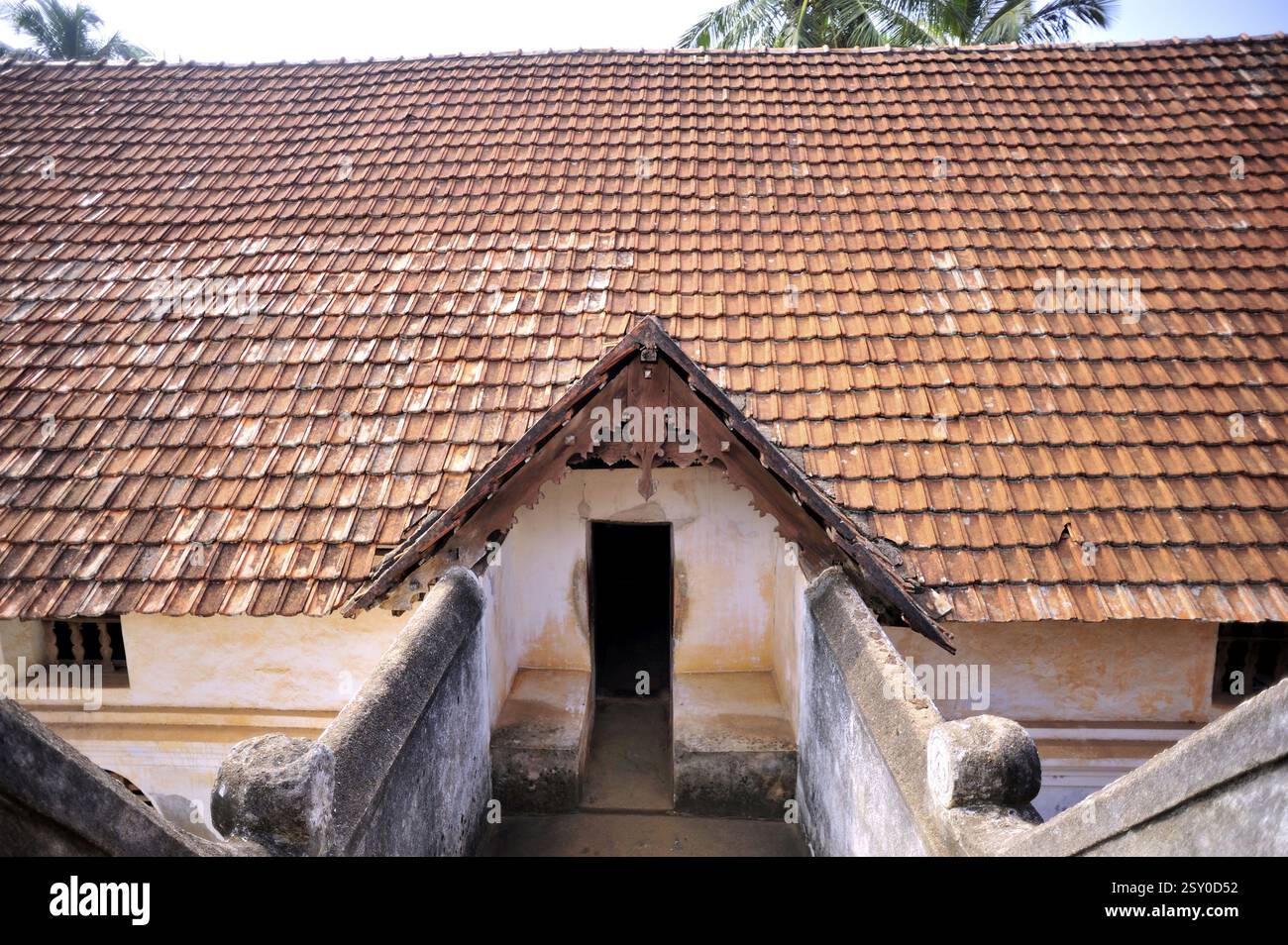 Eingang des Restaurants Hall Padmanabhapuram Palast Tamil Nadu Indien Asien Stockfoto