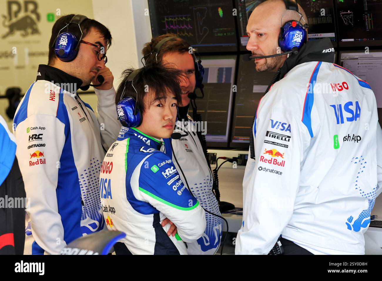 Sakhir, Bahrain. Februar 2025. Yuki Tsunoda (JPN) Rennbullen. 26.02.2025. Formel-1-Test, Sakhir, Bahrain, Tag 1. Quelle: James Moy/Alamy Live News Stockfoto