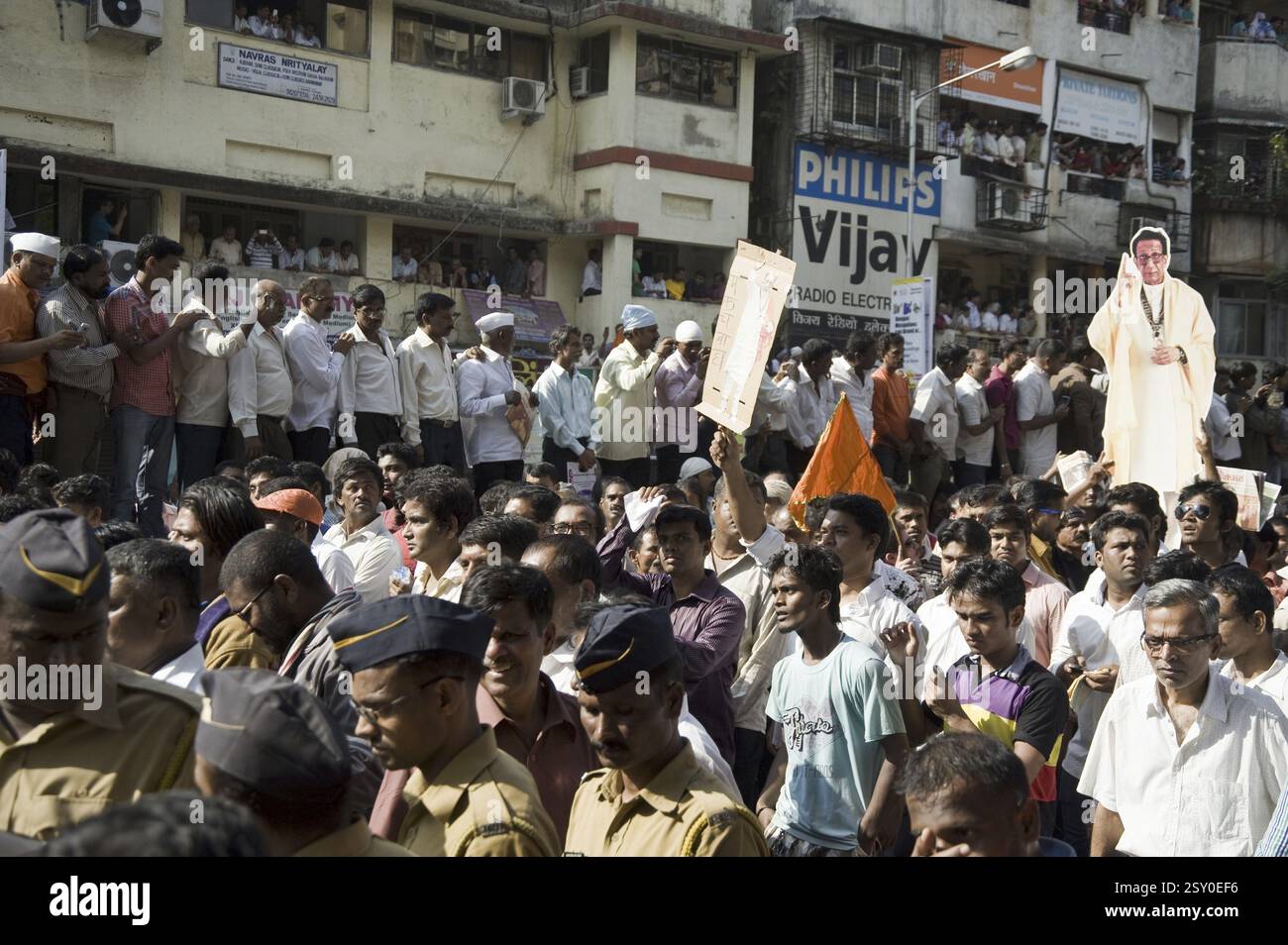 Beerdigung des Shivsena-Häuptlings Balasaheb Thackeray mumbai maharashtra Indien Stockfoto