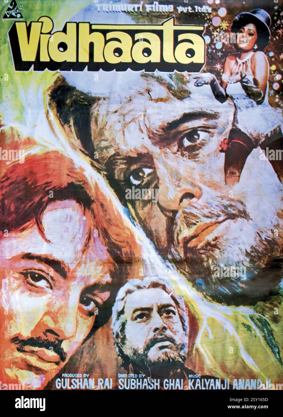 Indische Bollywood Hindi-Filmposter von Vidhaata Indien Stockfoto