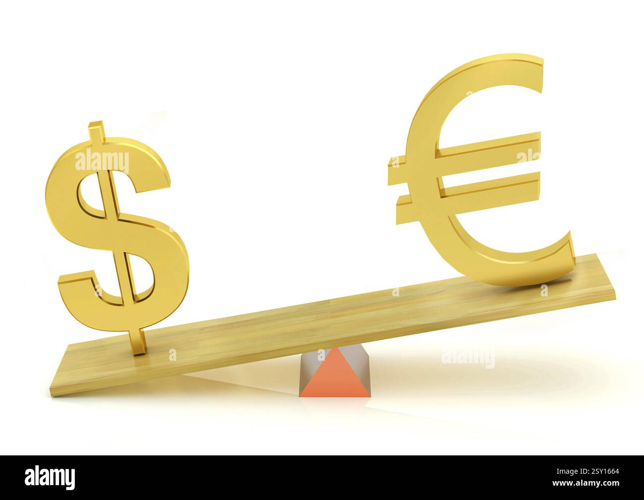 Balancieren, Vereinigte Staaten Dollar und Euro Währung, Indien, Asien Stockfoto