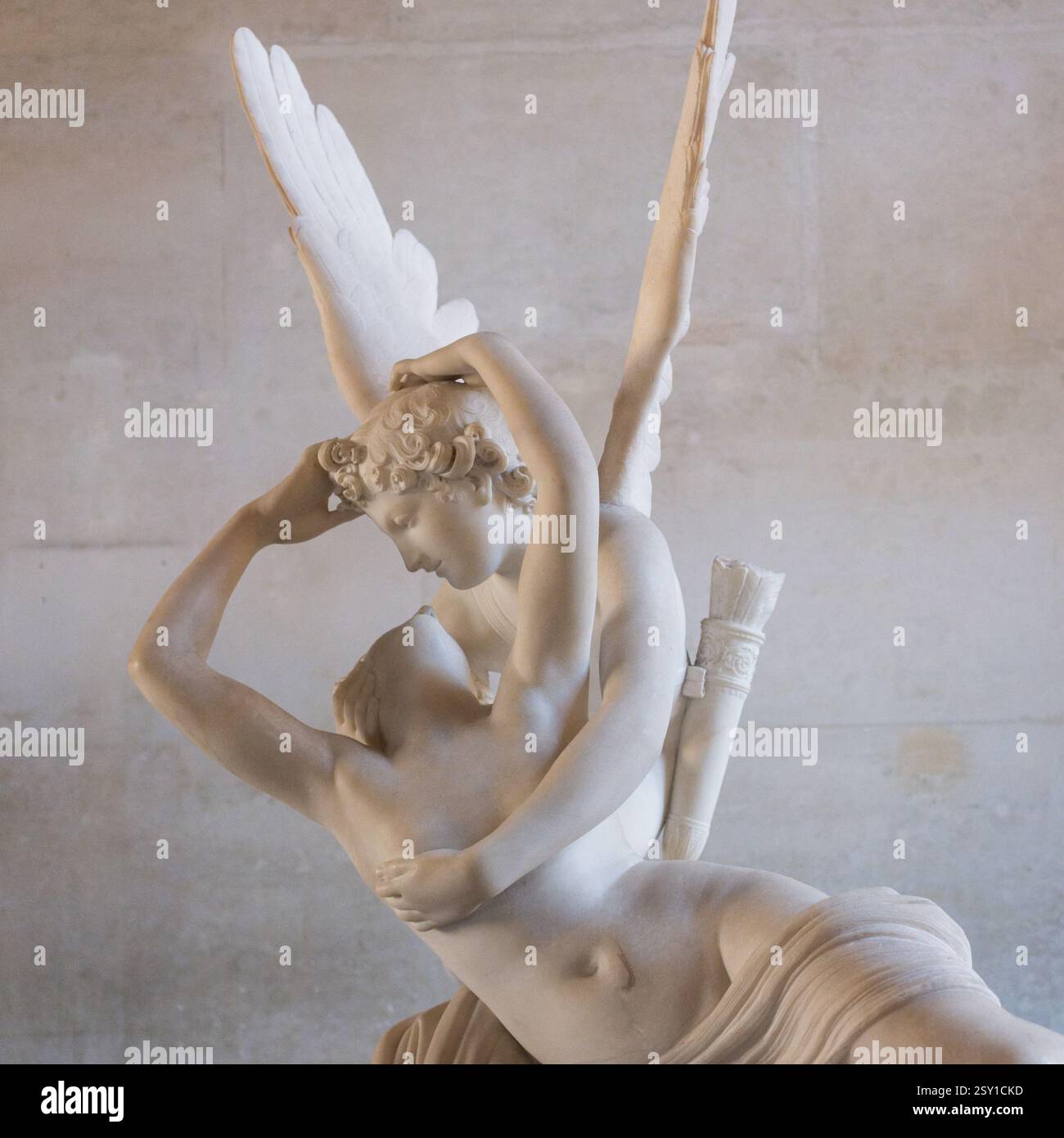 Die Psyche wurde von Cupid’s Kiss wiederbelebt – Einem Meisterwerk neoklassischer Skulptur von Antonio Canova Stockfoto