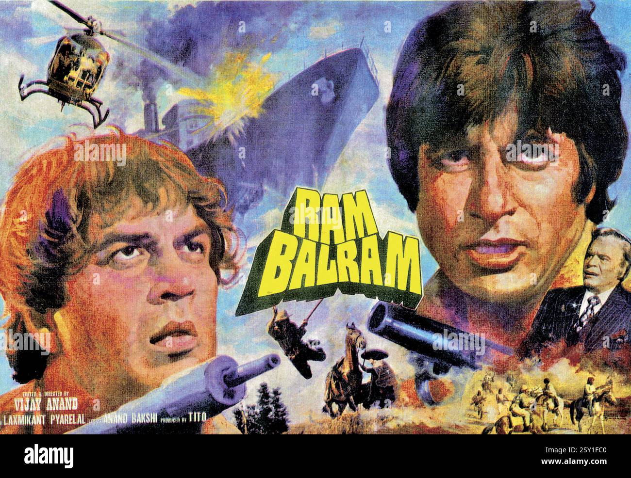 Indische Bollywood Hindi-Filmposter von Ram Balram Indien Stockfoto