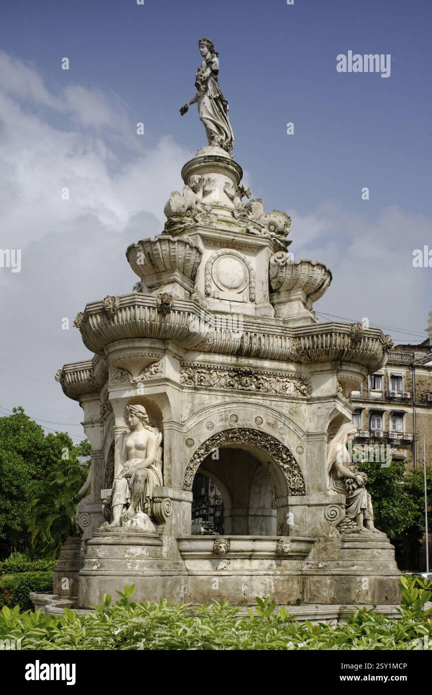 Flora-Brunnen in Fort in Mumbai, Maharashtra, Indien Stockfoto