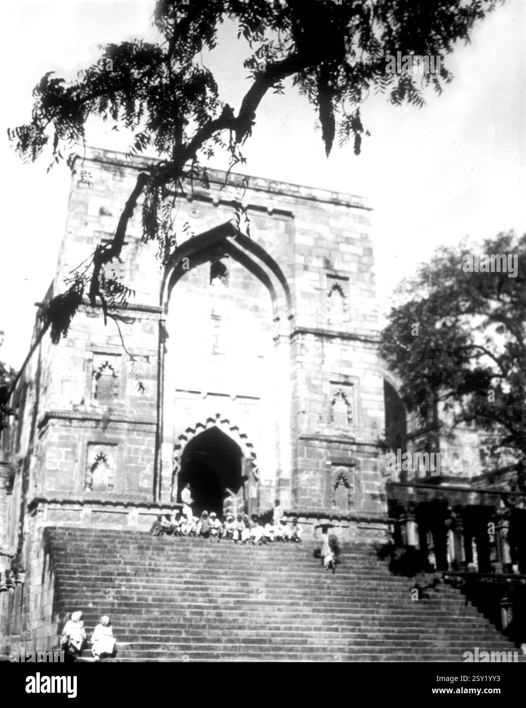 Alte Vintage Laterne Rutsche von Jama Masjid Jaunpur, Uttar Pradesh, Indien, Asien Stockfoto