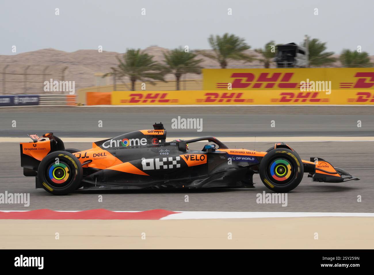 Sakhir, Bahrain. Februar 2025. Oscar Piastri, während des Formel-1-Tests auf dem Bahrain International Circuit. Quelle: Alessio Morgese / Emage / Alamy Live News Stockfoto