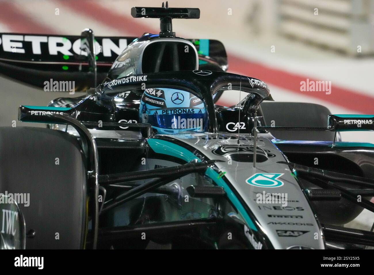 Sakhir, Bahrain. Februar 2025. George Russell, während des Formel-1-Tests auf dem Bahrain International Circuit. Quelle: Alessio Morgese / Emage / Alamy Live News Stockfoto