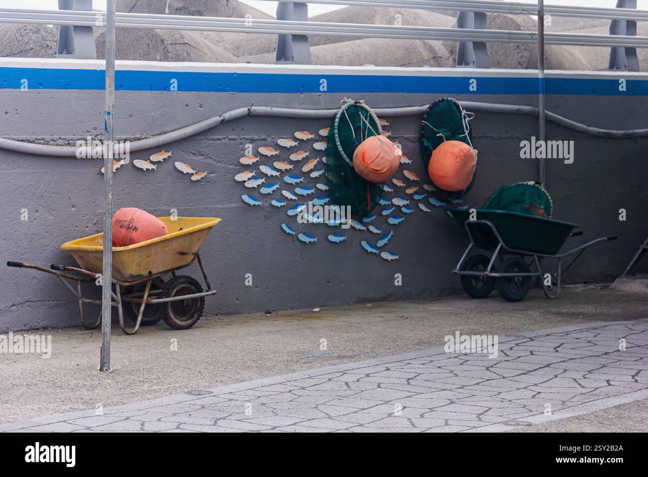 Busan, Südkorea - 29. Oktober 2024: Cheongsapo Fishing Port Stockfoto