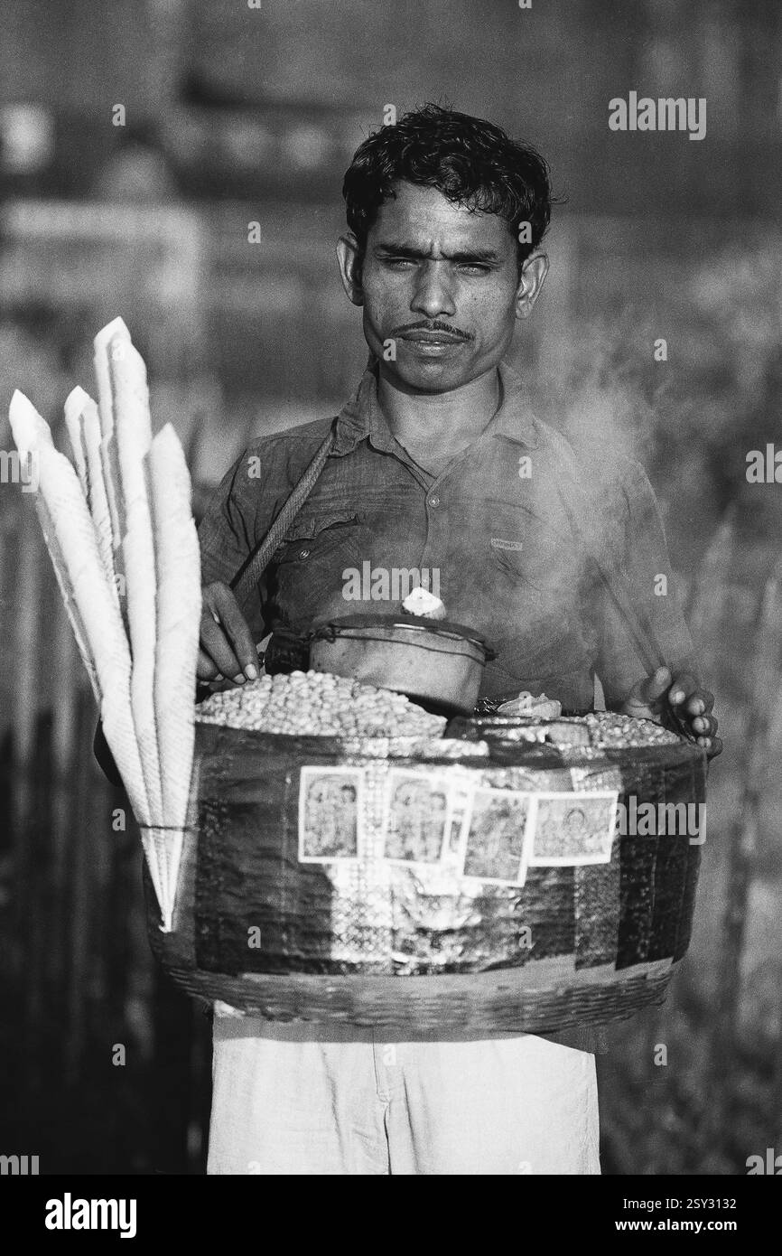 Chana Hawker Marine Drive Mumbai Maharashtra Indien Asien 1985 Stockfoto