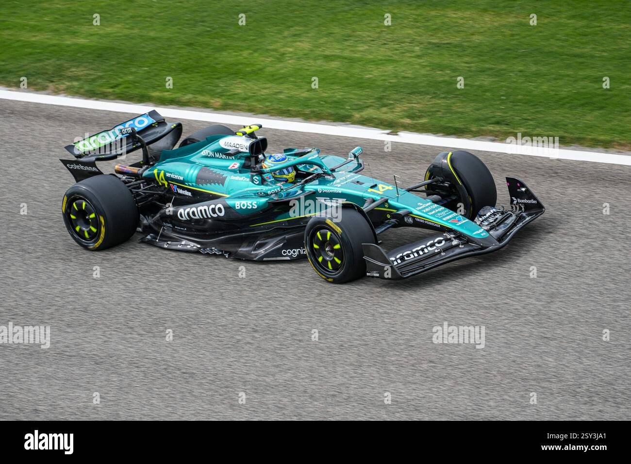 26.02.2025, Bahrain International Circuit, Sakhir, Formula 1 Testfahrten Bahrain 2025, im Bild Fernando Alonso (ESP), Aston Martin Aramco Cognizant Formula One Team Stockfoto