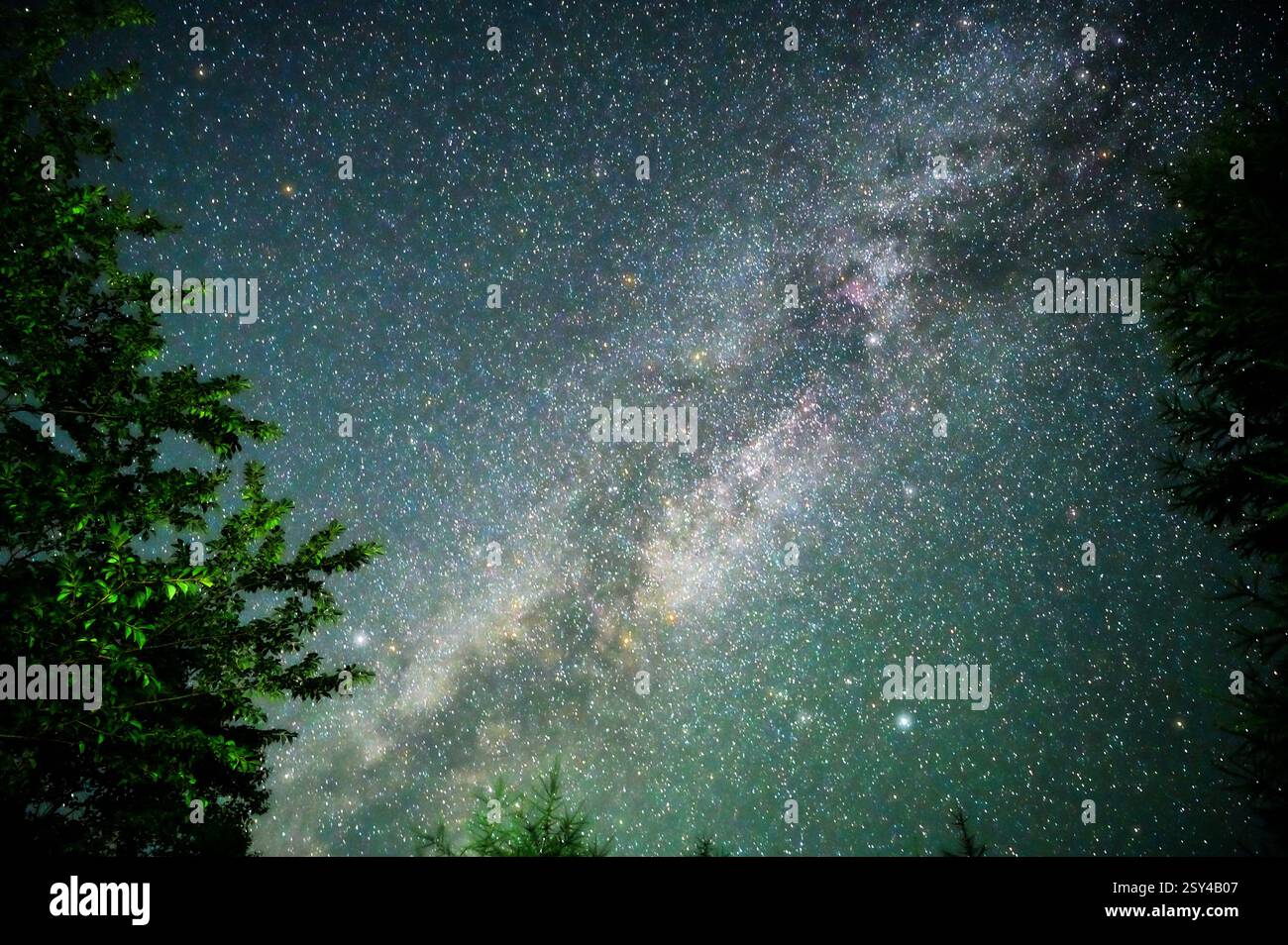 Milkyway von Mt. Nantaisan, Tochigi. Stockfoto