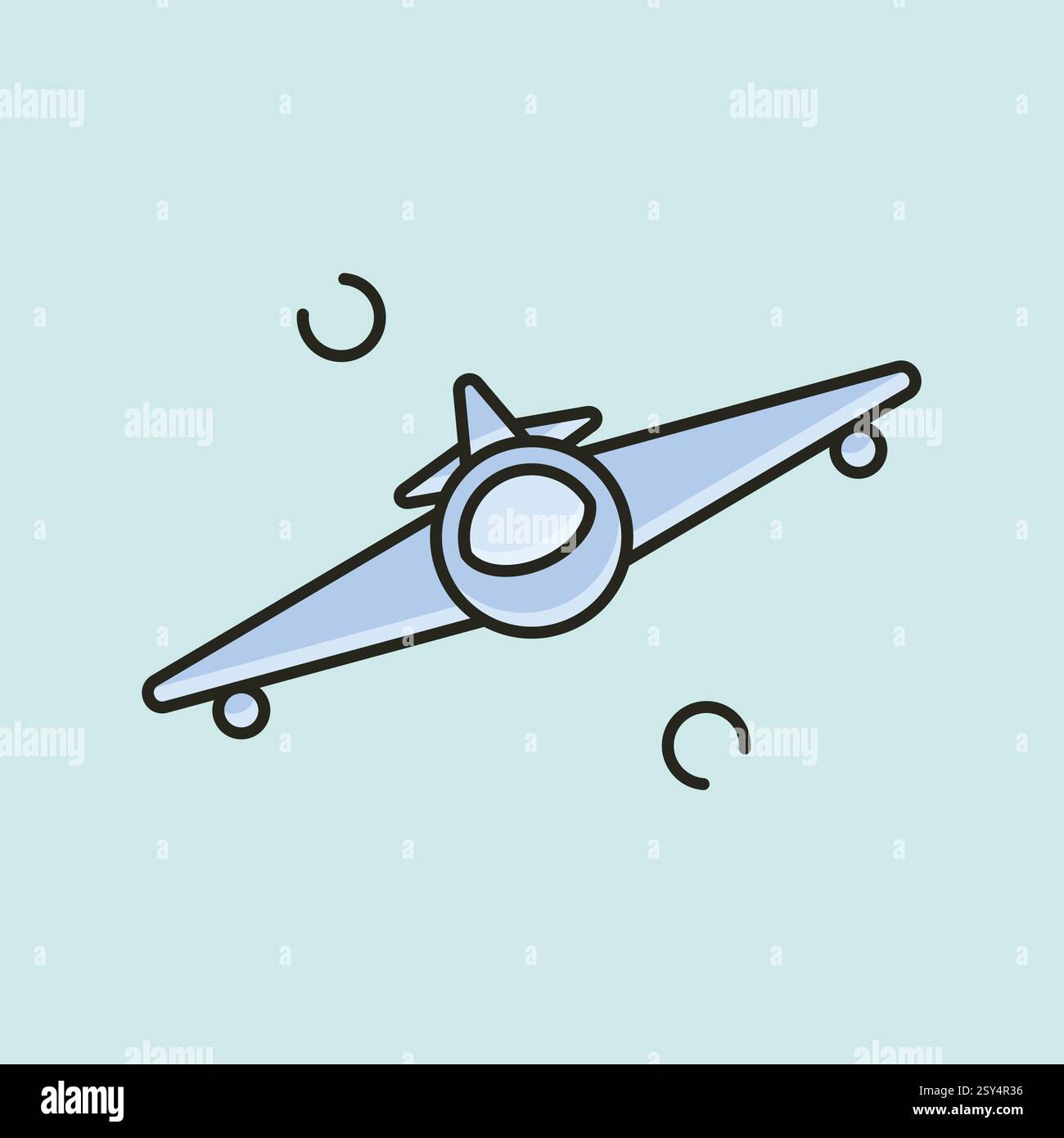 Flugzeuglogo-Symbol Vektor-Illustration minimalistisches Design Stock Vektor