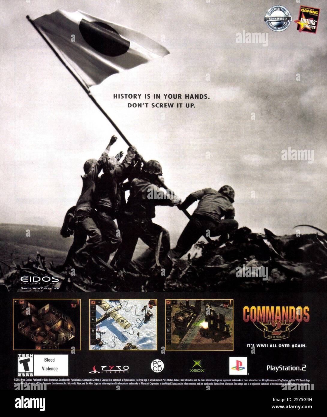 2001 Werbespot für Commandos 2: Men of Courage Spiel von Pyro Studios, herausgegeben von Eidos Stockfoto