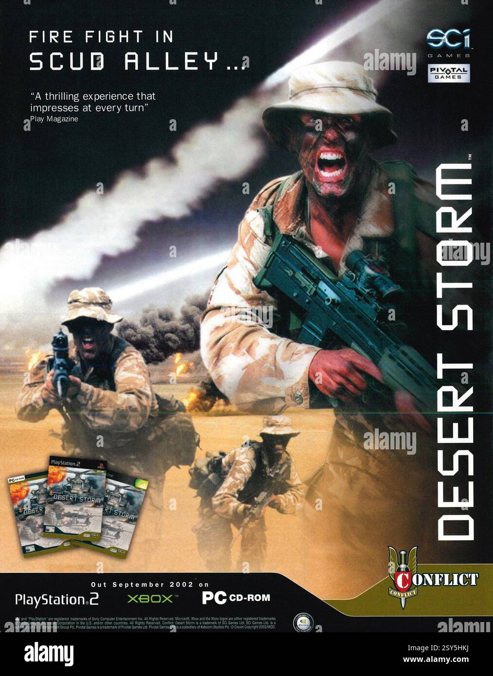 2002 Conflict: Desert Storm, ein taktisches Shooter-Videospiel von Pivotal Games, veröffentlicht von SCI Stockfoto