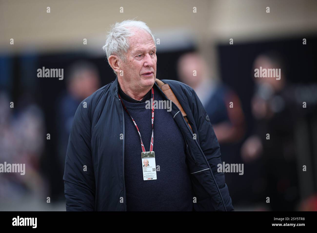 MARKO Helmut (aut), Driversâ?? Manager von Red Bull Racing, Porträt während der Formel-1-Aramco-Vorsaisontests 2025 der FIA-Formel-1-Weltmeisterschaft 2025 vom 26. Bis 28. Februar 2025 auf dem Bahrain International Circuit in Sakhir, Bahrain Stockfoto