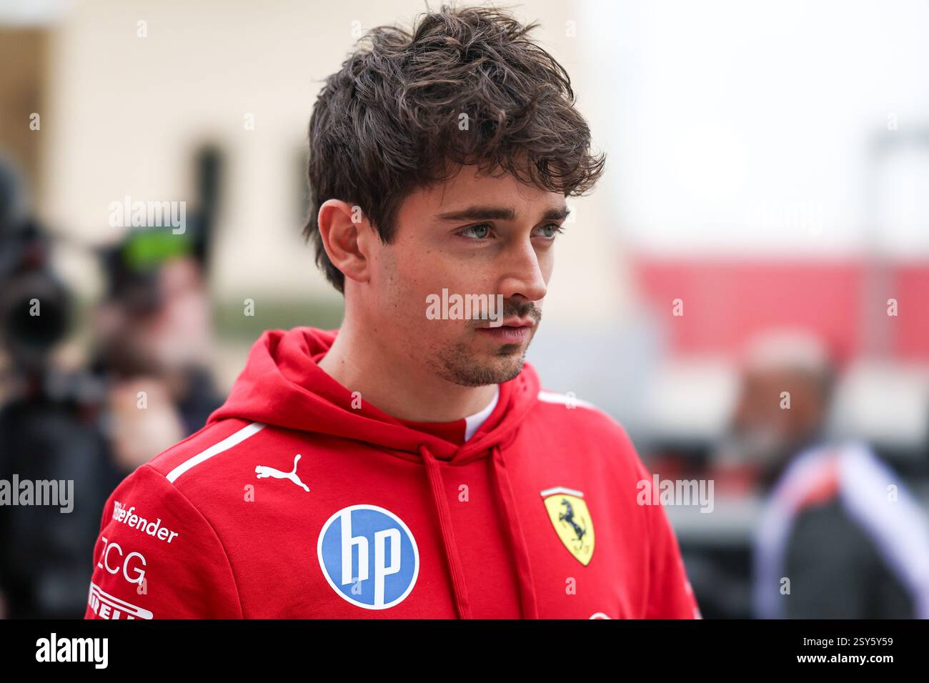 BAHRAIN, BAHRAIN - 27. FEBRUAR: Charles Leclerc aus Monaco und Scuderia Ferrari während des zweiten F1-Tests auf dem Bahrain International Circuit am 27. Februar 2025 in Bahrain. (Foto: Qian Jun/Alamy Live News) Stockfoto