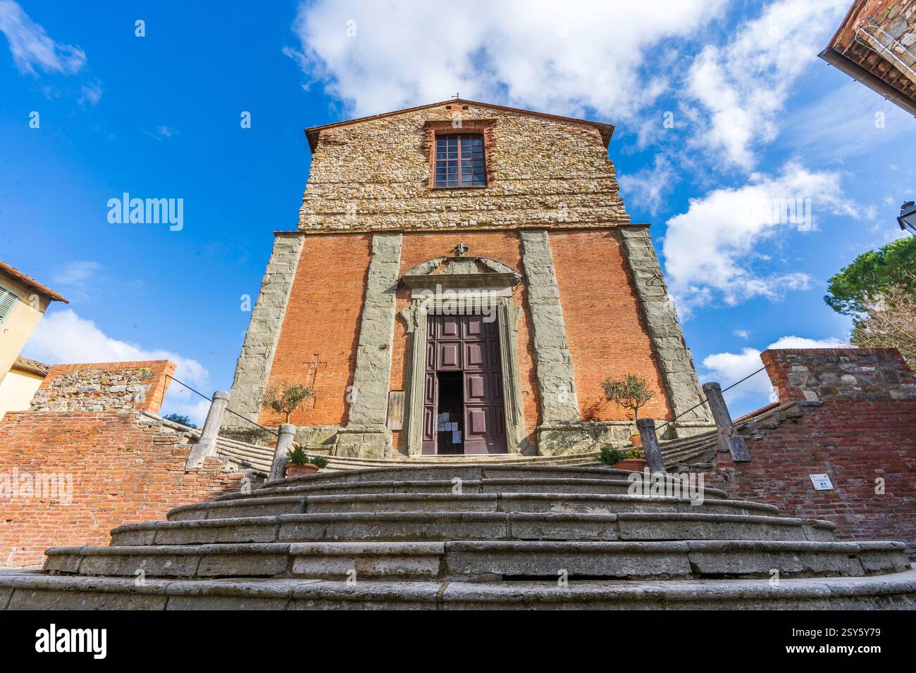 Lucignano, eines der schönsten Dörfer Italiens. Stockfoto