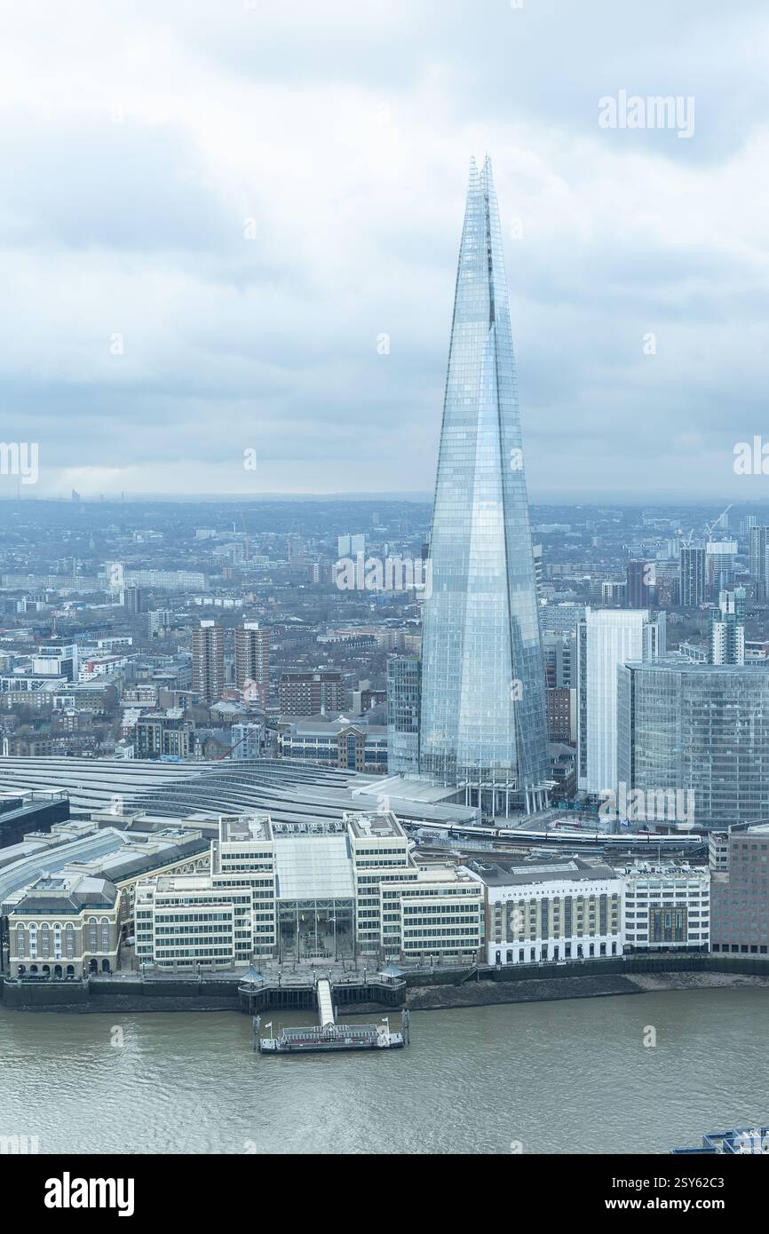 London Vereinigtes Königreich, 16. Januar 2023. Blick vom Sky Garden auf die Themse und London. Stockfoto