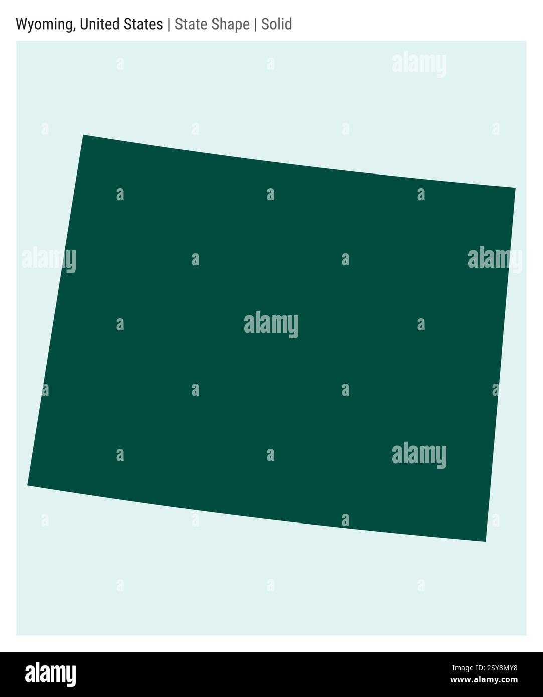 Wyoming, Usa. Einfache Vektordarstellung. Statusform. Solide Ausführung. Grenze zu Wyoming. Vektorabbildung. Stock Vektor