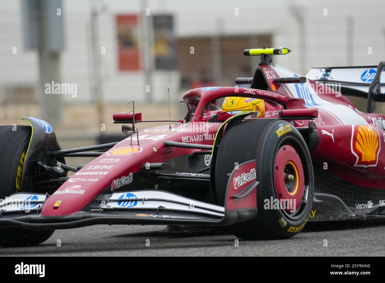 27.02.2025, Bahrain International Circuit, Sakhir, Formel 1 Test Bahrain 2025 , Lewis Hamilton (GBR) - Scuderia Ferrari - Ferrari SF-25 - Ferrari Stockfoto