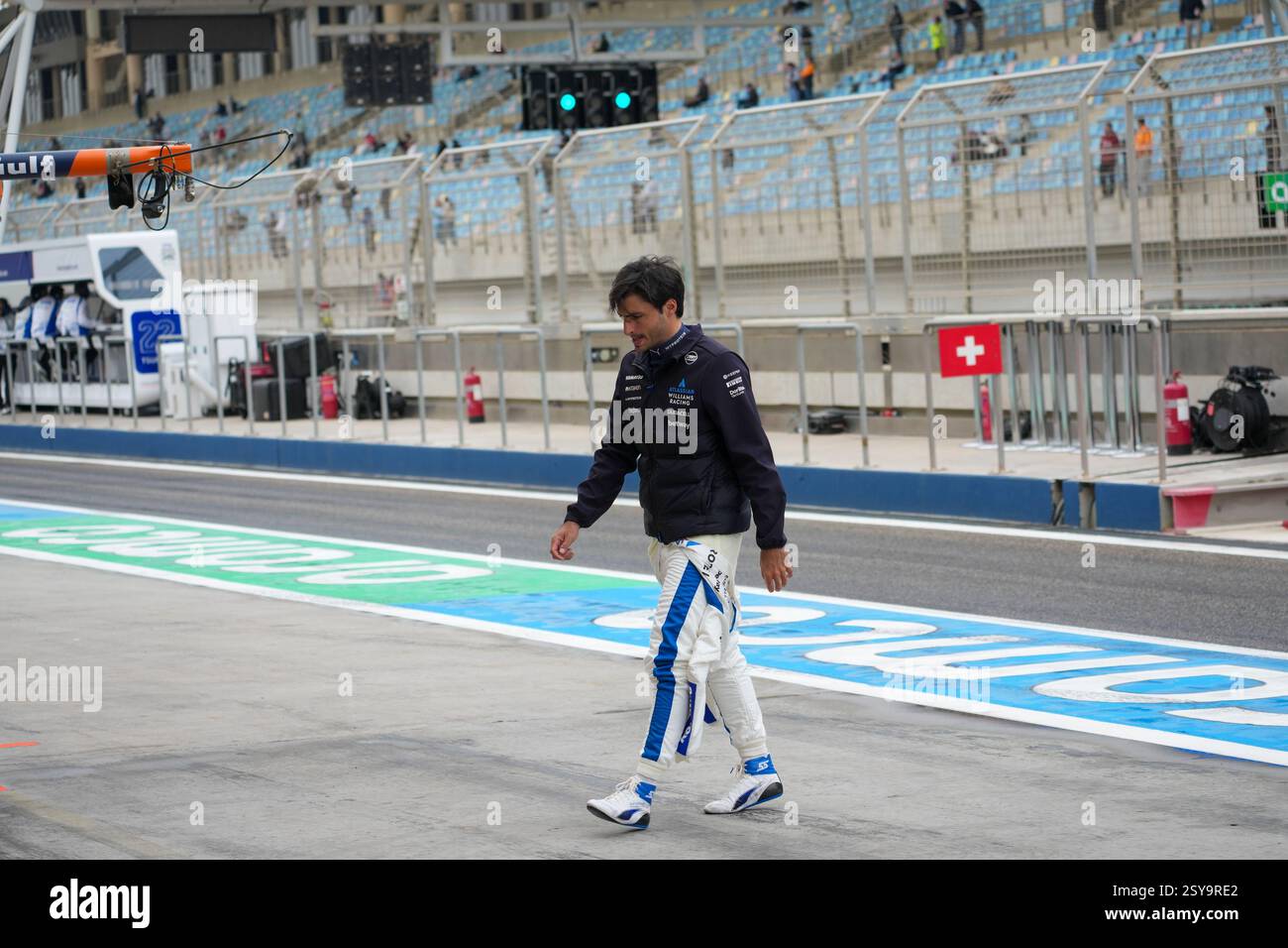 27.02.2025, Bahrain. , . International Circuit, Sakhir, Formel-1-Test Bahrain 2025, Carlos Sainz Jr. (ESP) - Williams Racing - Williams FW47 - Mercedes (Foto: Alessio de Marco/SIPA USA) Credit: SIPA USA/Alamy Live News Stockfoto