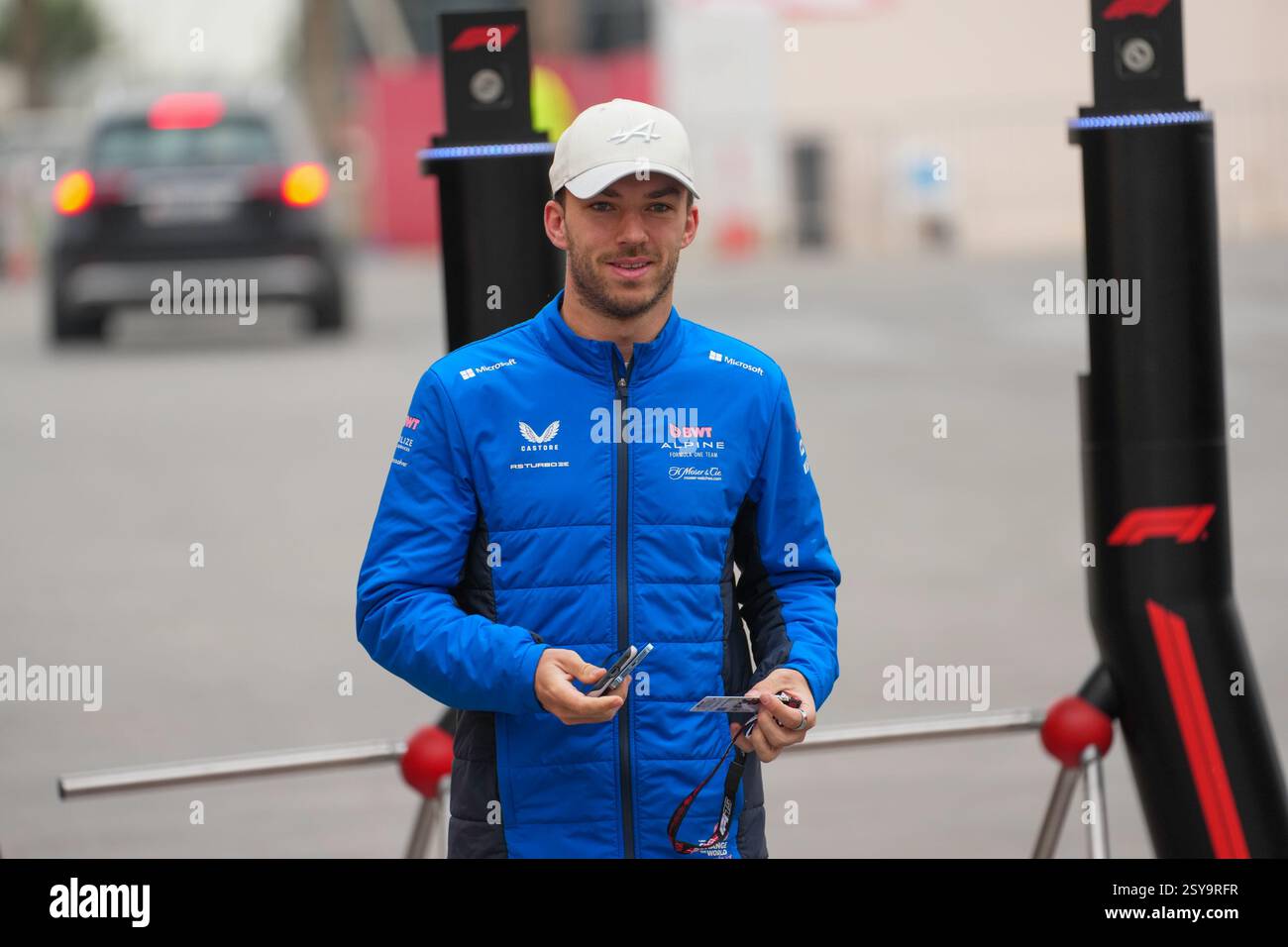 27.02.2025, Bahrain. , . International Circuit, Sakhir, Formel-1-Test Bahrain 2025 Pierre Gasly (FRA) - Alpine F1-Team - Alpine A525 - Renault (Foto: Alessio de Marco/SIPA USA) Credit: SIPA USA/Alamy Live News Stockfoto