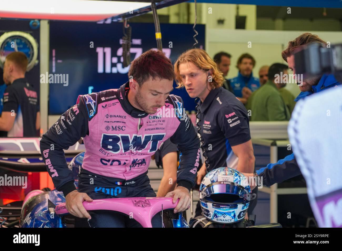 27.02.2025, Bahrain. , . International Circuit, Sakhir, Formel-1-Test Bahrain 2025, Pierre Gasly (FRA) - Alpine F1-Team - Alpine A525 - Renault (Foto: Alessio de Marco/SIPA USA) Credit: SIPA USA/Alamy Live News Stockfoto