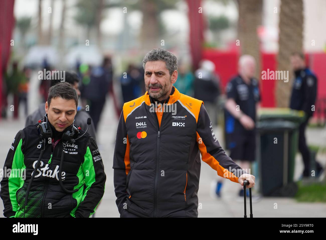 27.02.2025, Bahrain. , . International Circuit, Sakhir, Formel-1-Test Bahrain 20 Andrea Stella (ITA) - Leiter des McLaren F1-Teams (Foto: Alessio de Marco/SIPA USA) Credit: SIPA USA/Alamy Live News Stockfoto