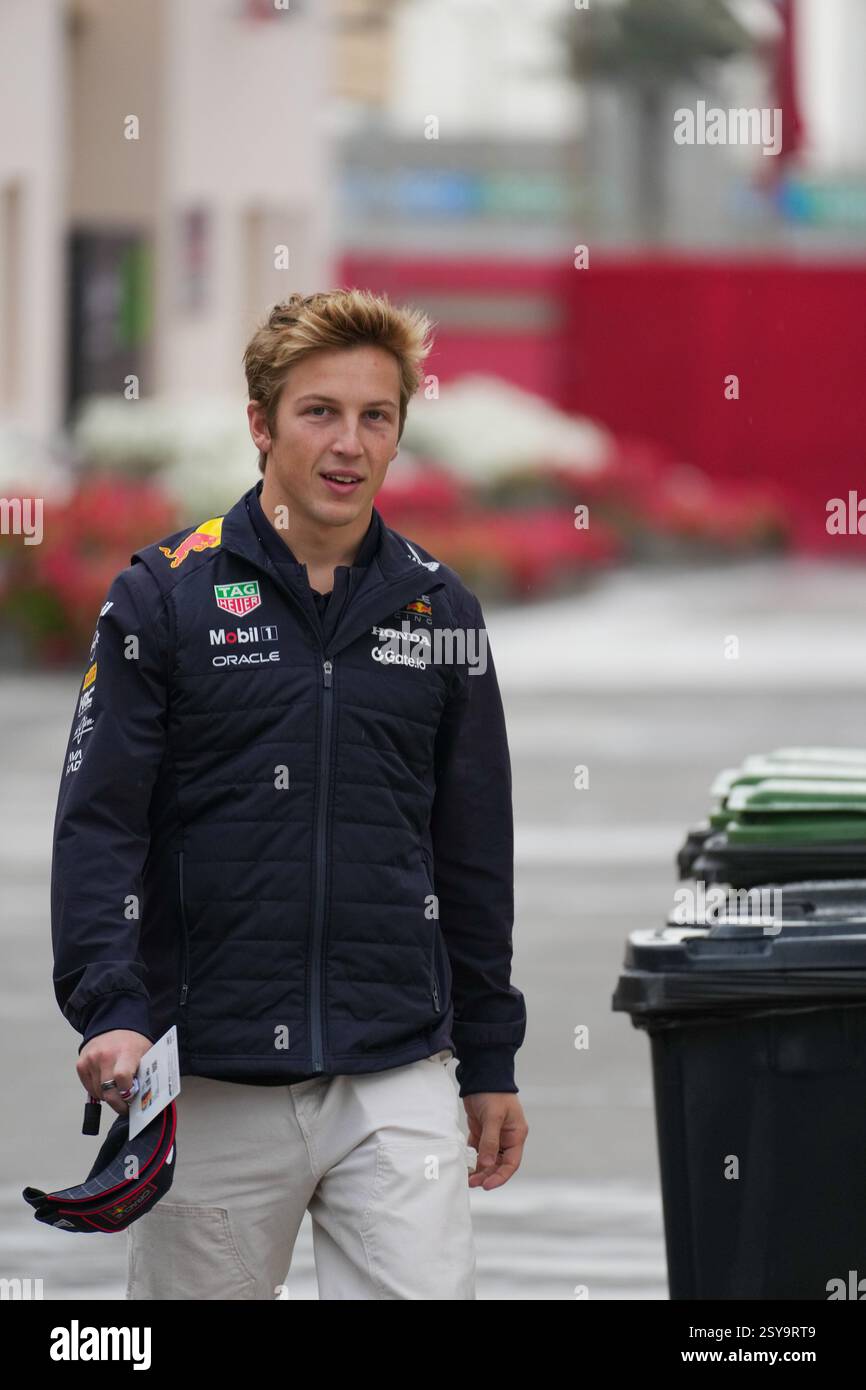 27.02.2025, Bahrain. , . International Circuit, Sakhir, Formel-1-Test Bahrain 2025, Liam Lawson (NZL) - Redbull- Honda RBPT (Foto: Alessio de Marco/SIPA USA) Credit: SIPA USA/Alamy Live News Stockfoto