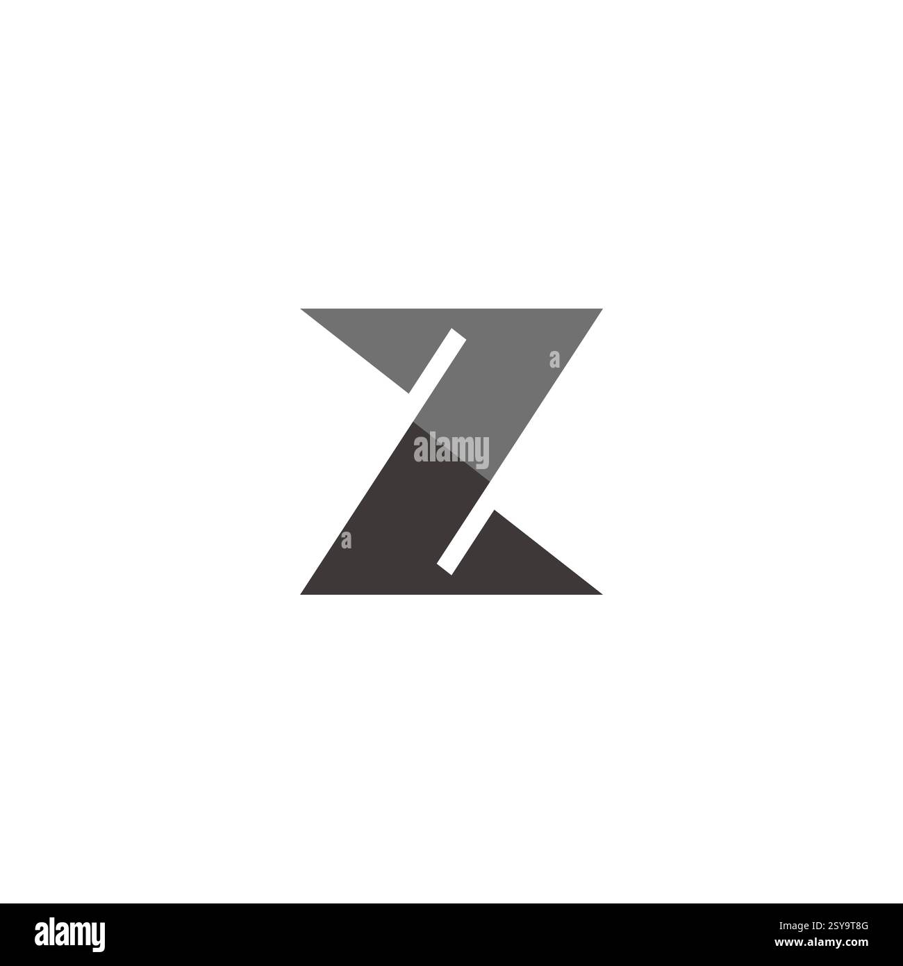 Buchstaben z Linkspfeil einfache bunte Pfeile Logo Vektor Stock Vektor
