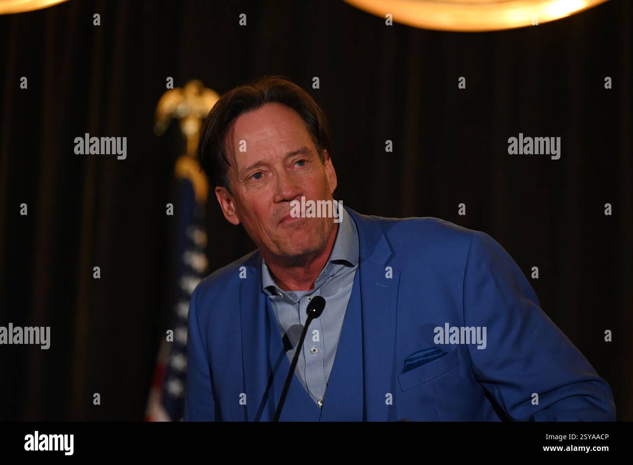OVERLAND PARK, KANSAS - 27. FEBRUAR 2025 Hollywood-Schauspieler KEVIN SORBO spricht über seine Karriere in Fernsehsendungen und Filmen beim Kansas GOP Dinner AgeÓ Americas Golden ÒCelebrating Stockfoto