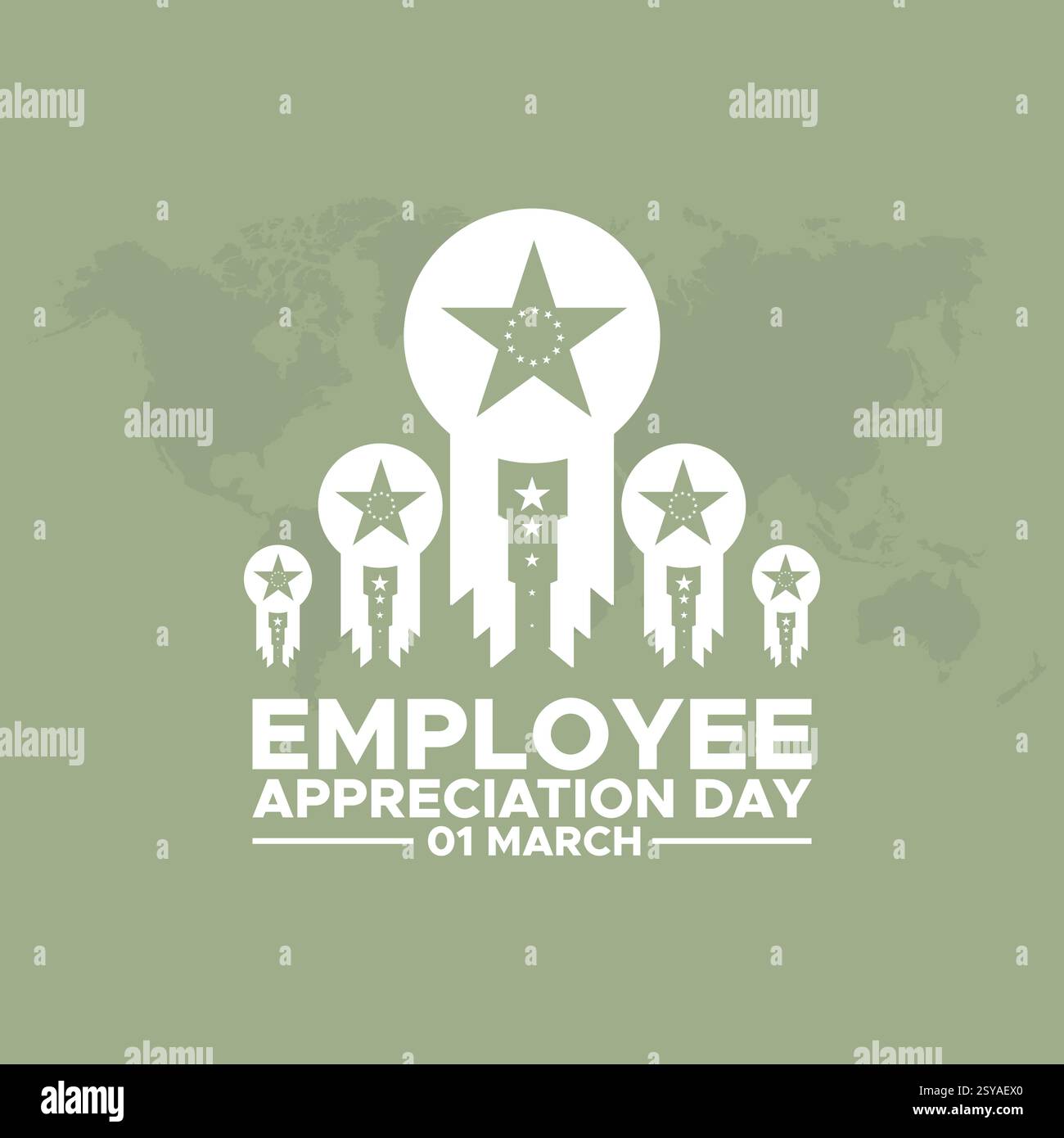Happy Employee Appreciation Day März Celebration Vector Design Illustration. Vorlage für Hintergrund, Poster, Banner, Werbung, Grußkarte oder P Stock Vektor