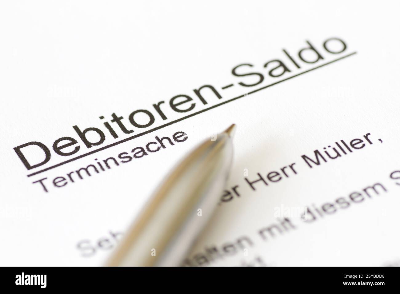 Schuldnersaldo, persönliche Insolvenz, Konkurs, Ruin, Geldprobleme Stockfoto