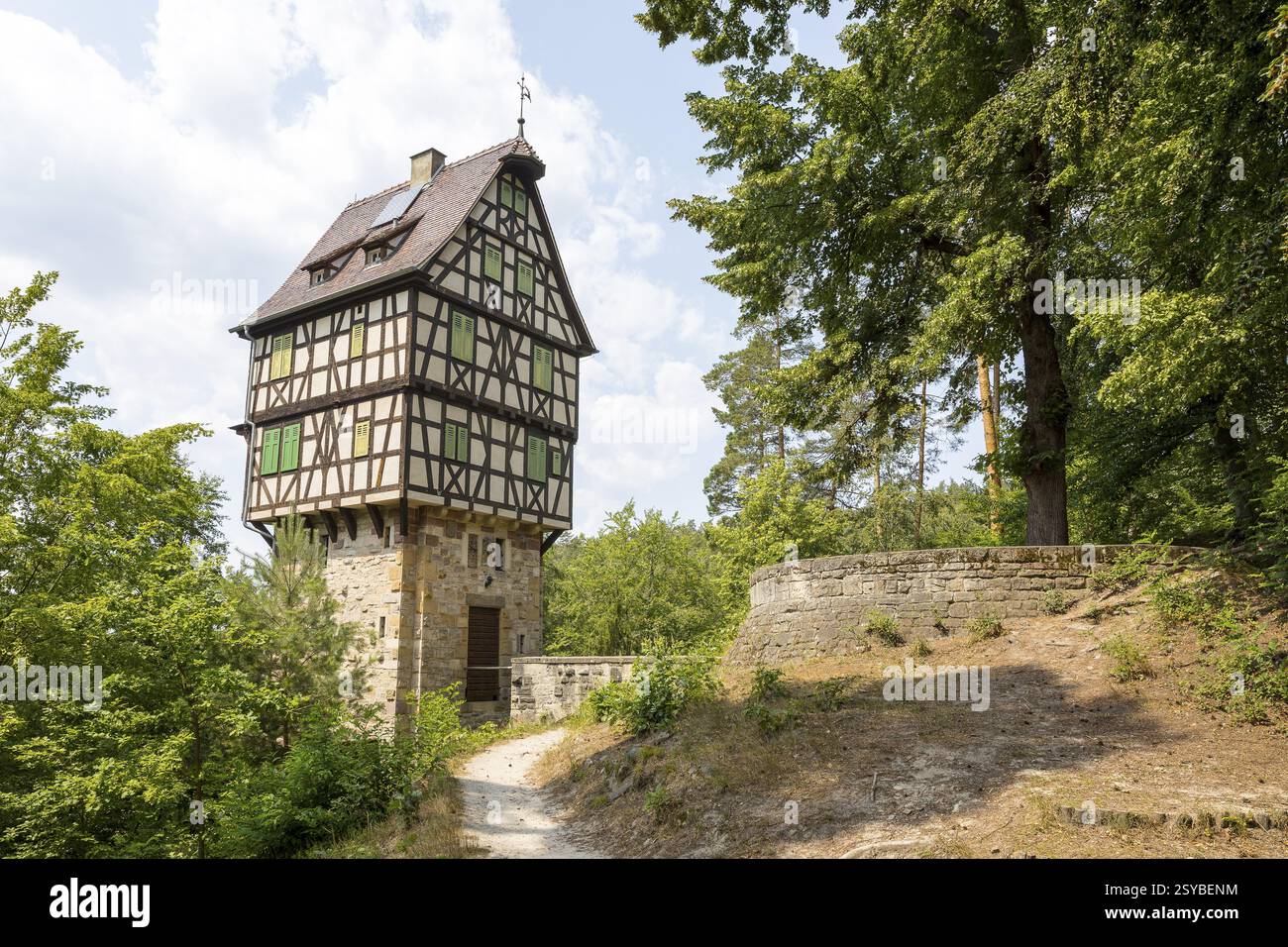 Herzogsstuhl in der Nähe des Jagdzentrums Rieseneck, bei Hummelshain, Saale-Holzland, Thüringen, Deutschland, Europa Stockfoto