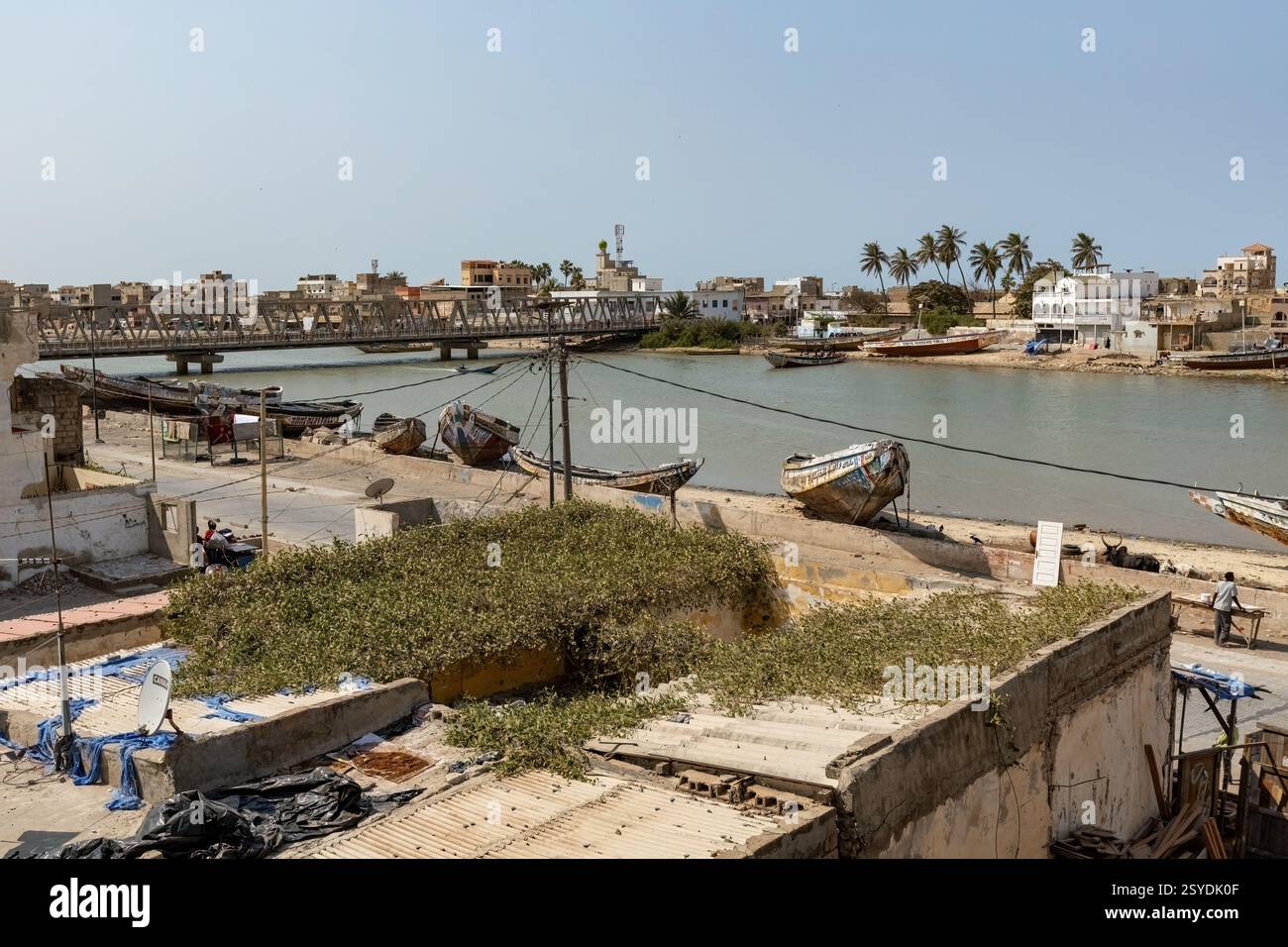 Altstadt St. Louis UNESCO-Weltkulturerbe im Senegal Stockfoto