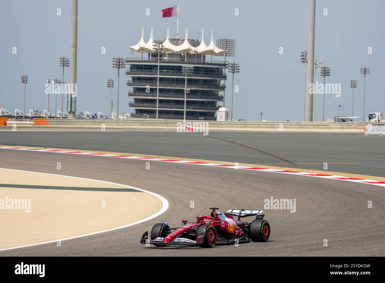 Sakhir, Bahrain. Februar 2025. Charles Leclerc, während des Formel-1-Tests auf dem Bahrain International Circuit. Quelle: Alessio Morgese / Emage / Alamy Live News Stockfoto