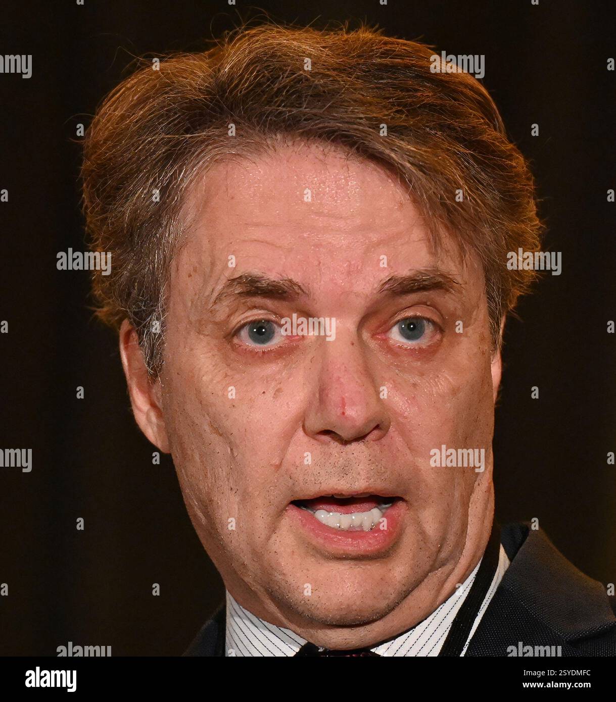 OVERLAND PARK, KANSAS - 27. FEBRUAR 2025, ehemaliger Arzt des Gouverneurs von Kansas, Jeff Colyer, sprach beim Kansas GOP Dinner „Celebrating theGolden Age“ Stockfoto
