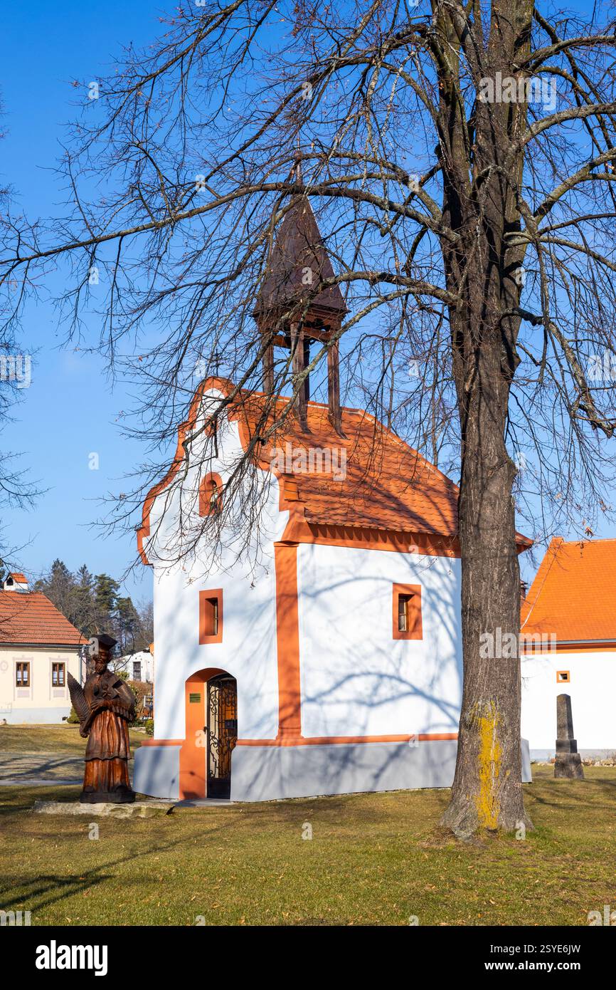Vesnice Holasovice (UNESCO), selske baroko 19. stol., Jizni Cechy, Ceska Republika/Holasovice Dorf (UNESCO), Südböhmen, Tschechische Republik Stockfoto