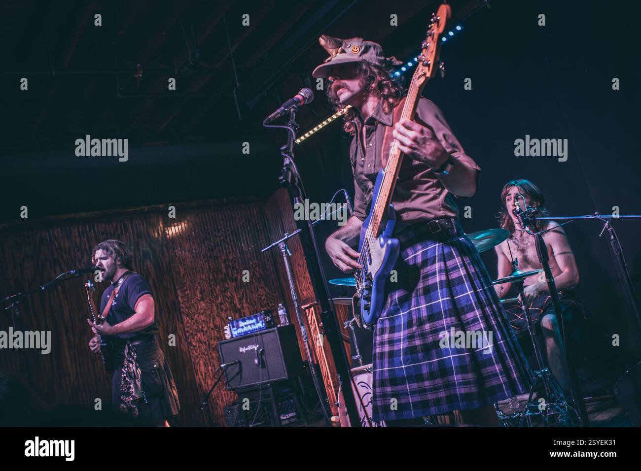 Richmond VA, USA, 24. Februar 2025, schottisches Trio High Fade, das in der Richmond Music Hall als Teil ihrer US-Tour auftrat, Credit: Ben Lahoussine/Alamy Stockfoto